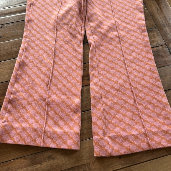 Anthropologie Maeve Margot Kick Flare Crop Pant Pink S - Picture 6 of 11